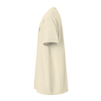 Playera Fenvale Monograma FV Crudo — vista lateral izquierda